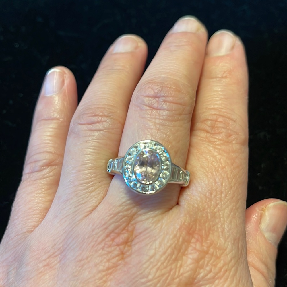 Hallmarked 925 Sterling Silver Ring with CZ stones